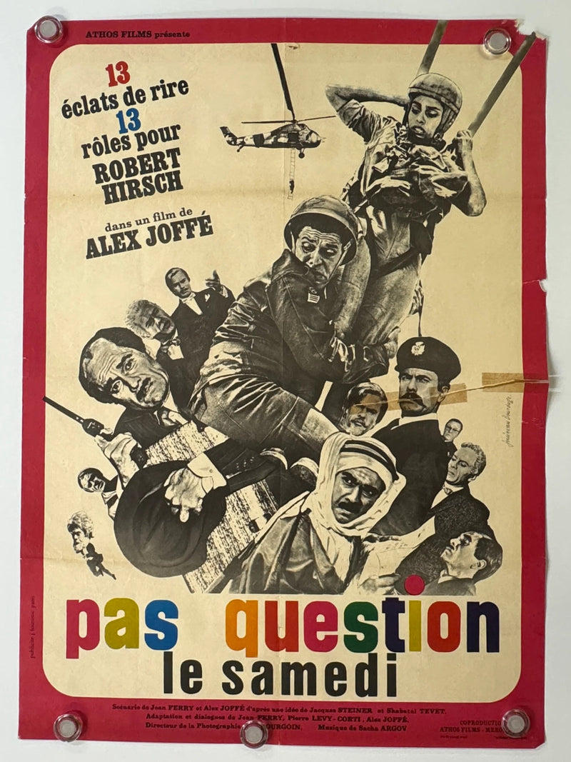 Pas Question le Samedi (1965) Original French Movie Poster 23x31