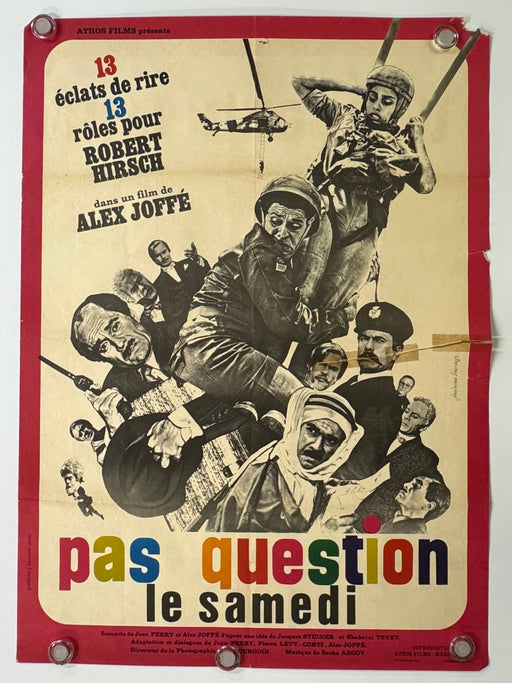 Pas Question le Samedi (1965) Original French Movie Poster 23x31