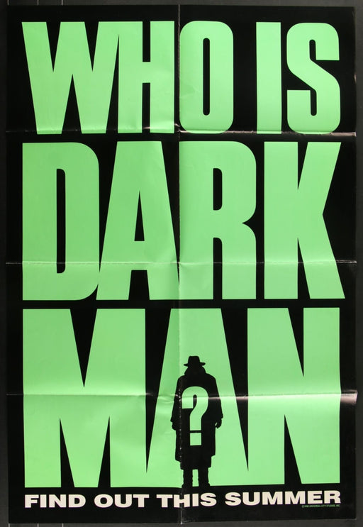 Who Is Dark Man (1990) Original Movie Poster Folded 27x41