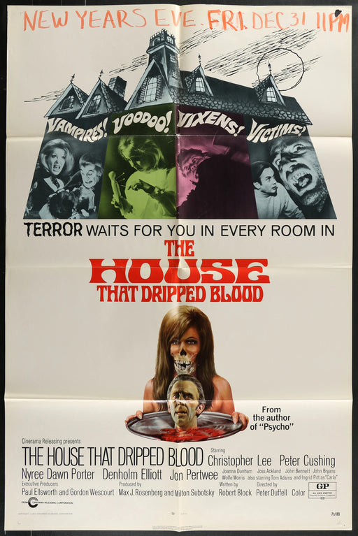 The House That Dripped Blood (1971) Original Movie Poster 27x41