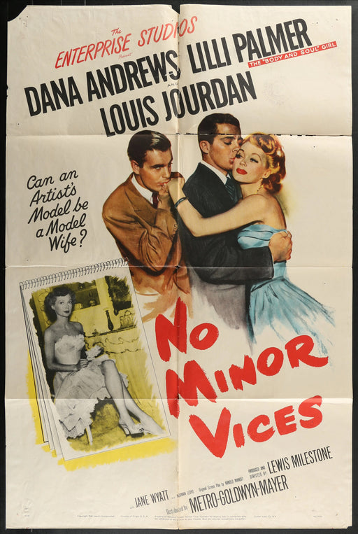 No Minor Vices (1948) Original Movie Poster Folded 27x41