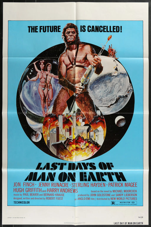 Last Days of Man on Earth (1973) Original Movie Poster Folded 27x41