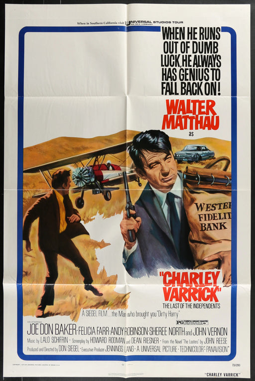 Charley Varrick (1973) Original Movie Poster Folded 27x41