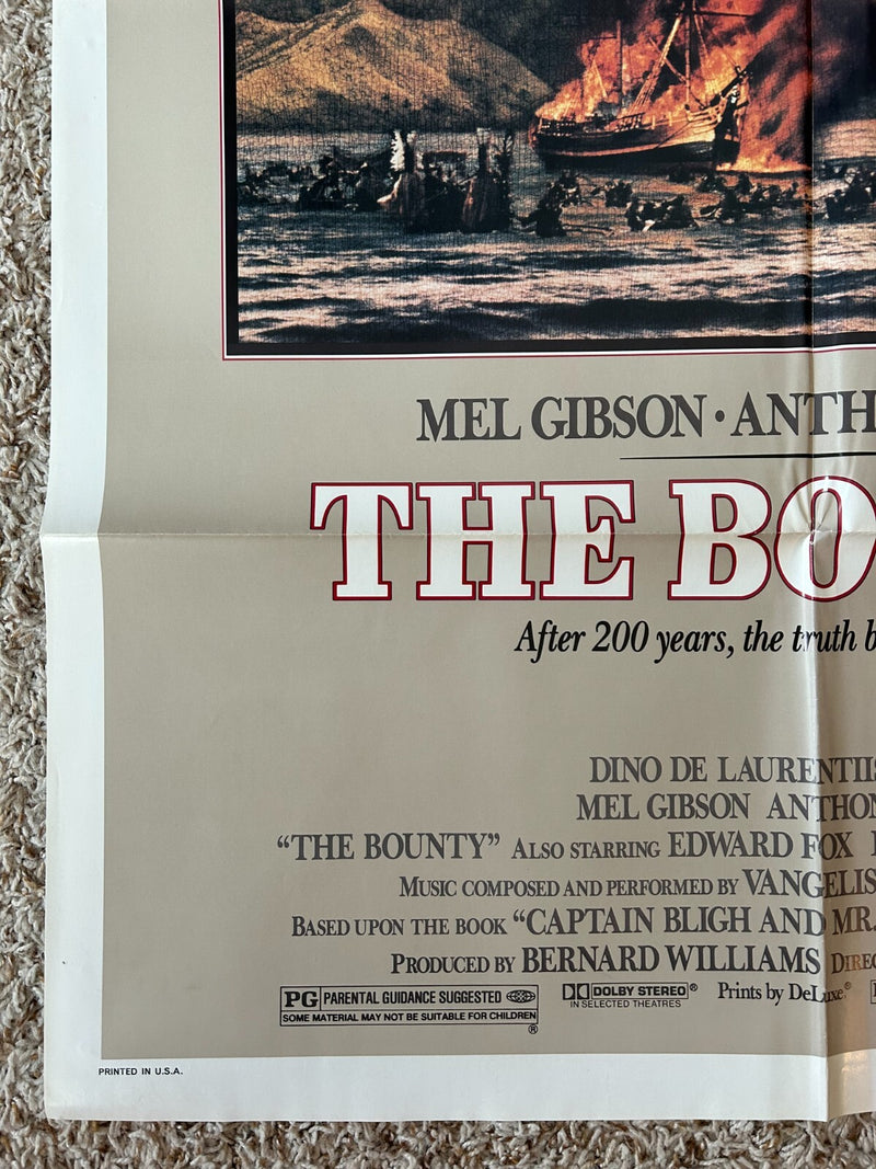 The Bounty (1984) Orig. Movie Poster One-Sheet 27x41 Folded Gibson Hopkins BP40