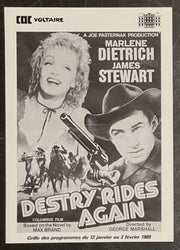 CAC Voltaire – Destry Rides Again (1989) Original Poster 8.25x11.75