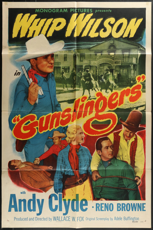 Gunslingers (1950) Original Western Movie Poster Folded 27x41