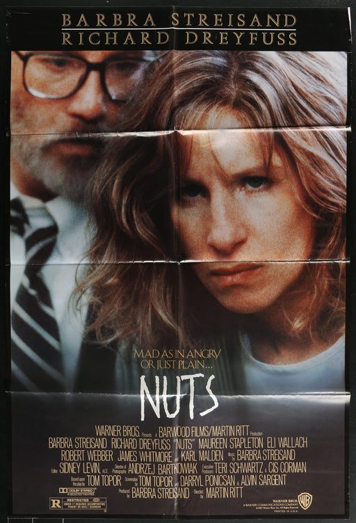 Nuts (1987) Original Movie Poster Folded 27x41
