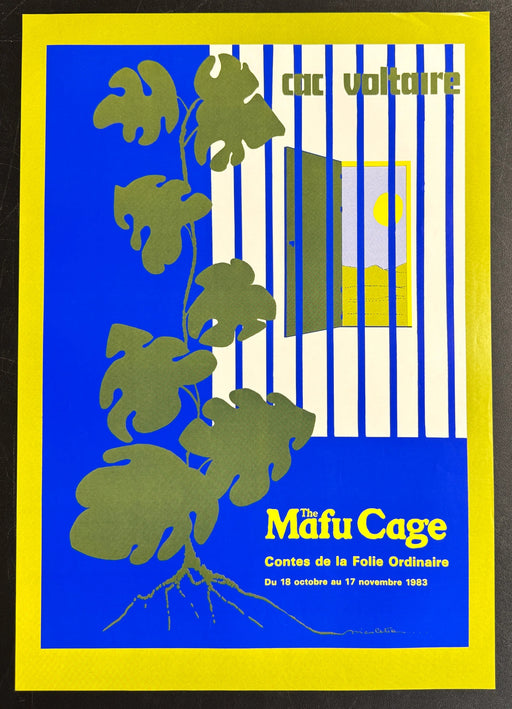 The Mafu Cage 1983 French Poster CAC Voltaire Exhibition Rolled 15.75x22.75