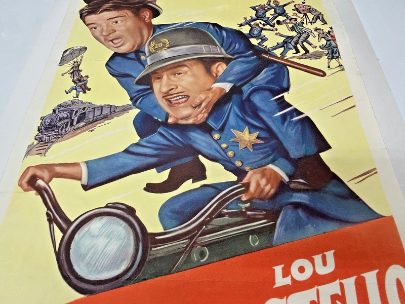Abbott & Costello Meet the Keystone Kops (1955) Insert Poster 14x36 Linenbacked