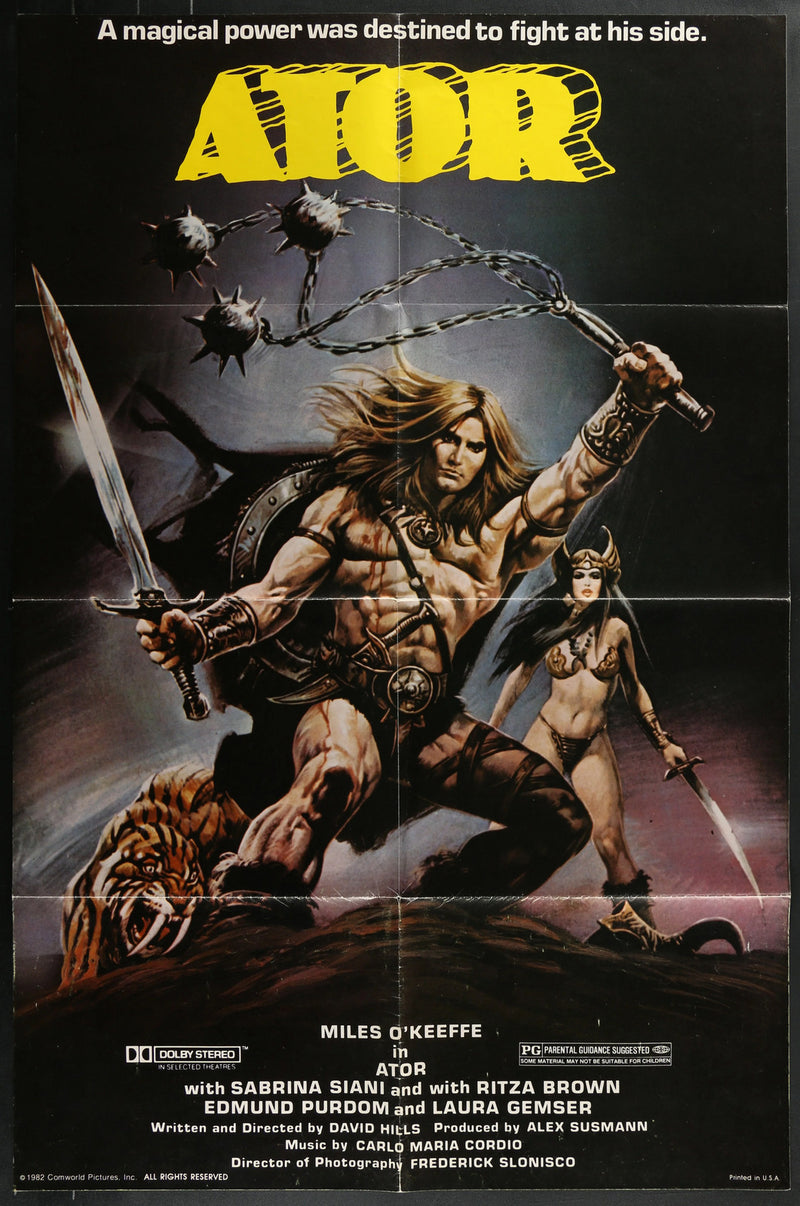 Ator the Fighting Eagle (1982) Original Movie Poster Folded 27x40