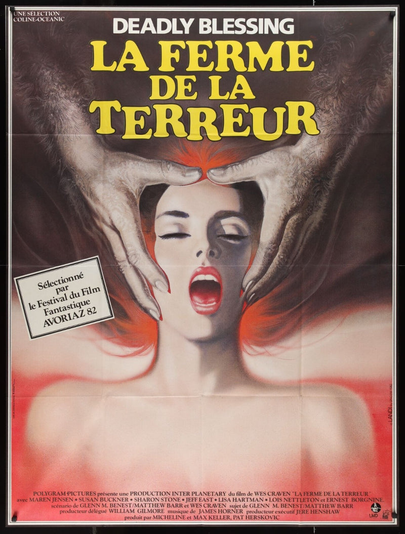 Deadly Blessing (1981) Original French 1P Movie Poster Folded 46 1/4x63