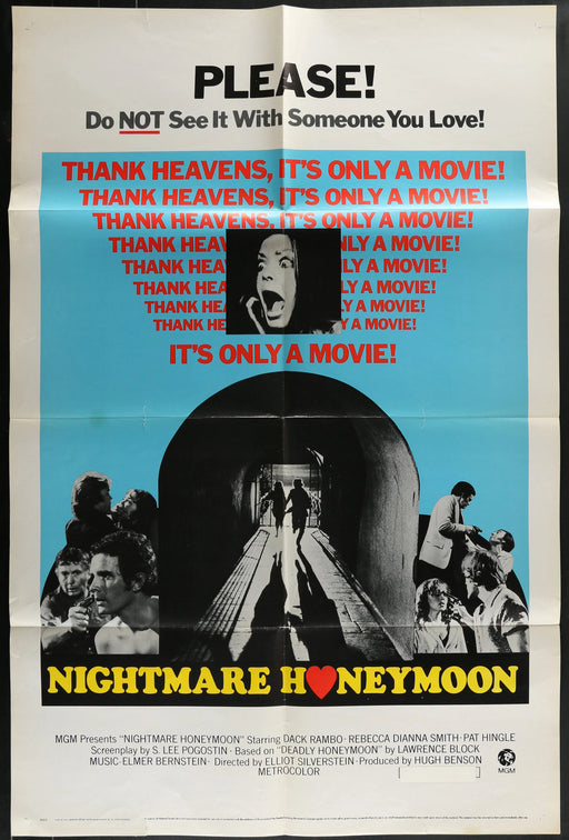 Nightmare Honeymoon (1974) Original Movie Poster Folded 27x41