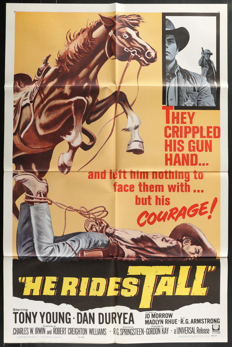 He Rides Tall (1964) Original Movie Poster Folded 27x41