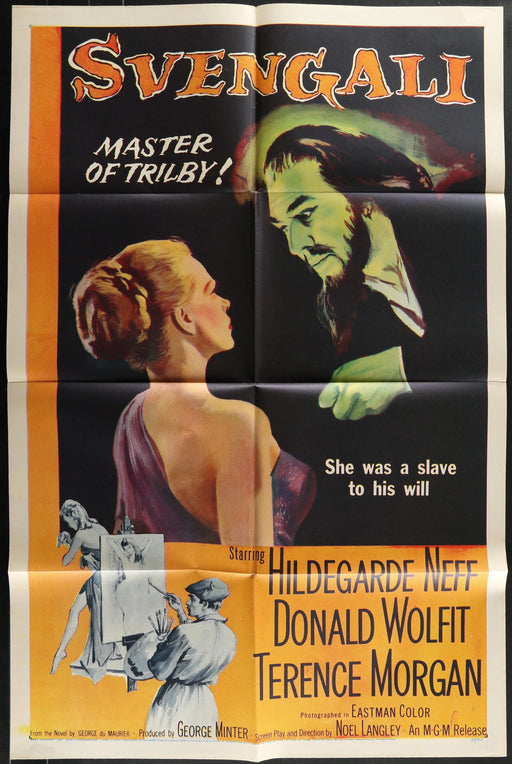Svengali (1954) Original Movie Poster Folded 27x41