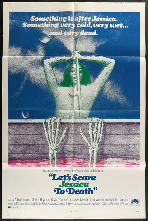Let’s Scare Jessica to Death (1971) Original Horror Movie Poster Folded 27x41