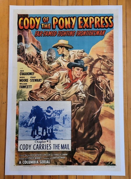 Cody of the Pony Express (1950)Linenbacked Restored Columbia Serial Poster 27x41