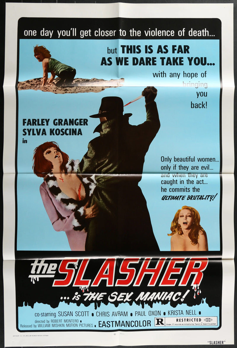 The Slasher (1971) Original Movie Poster Folded 27x41