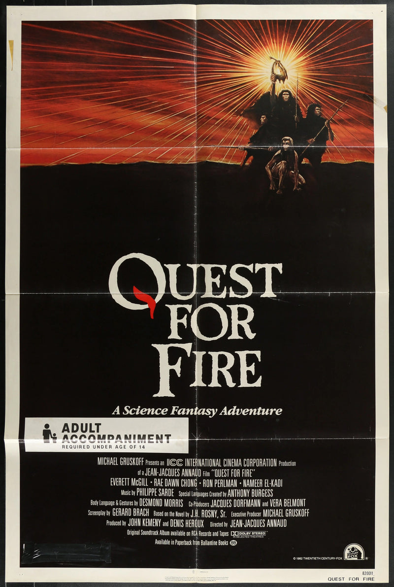 Quest for Fire (1982) Original Movie Poster Folded 27x41