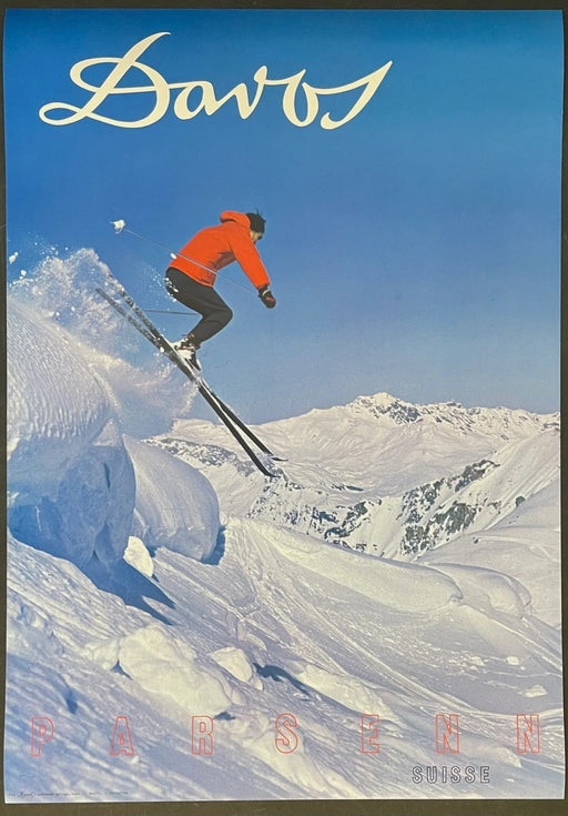 Davos Parsenn (1968) Original Swiss Ski Travel Poster 21x30