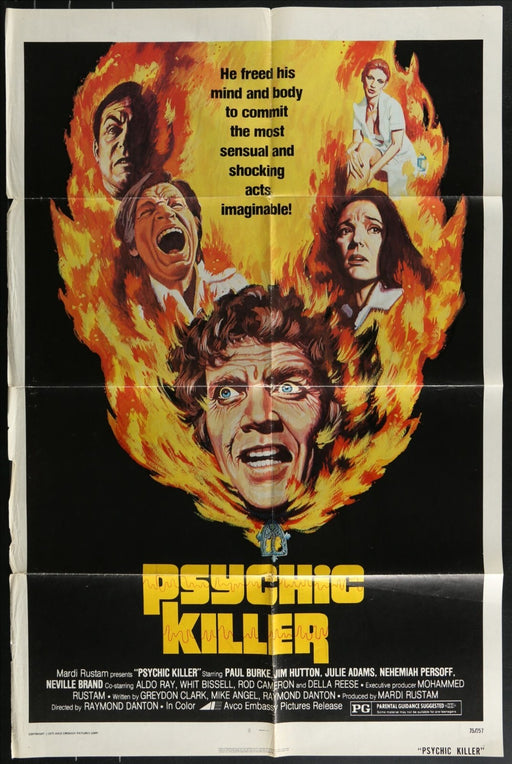 Psychic Killer (1975) Original Movie Poster Folded 27x41