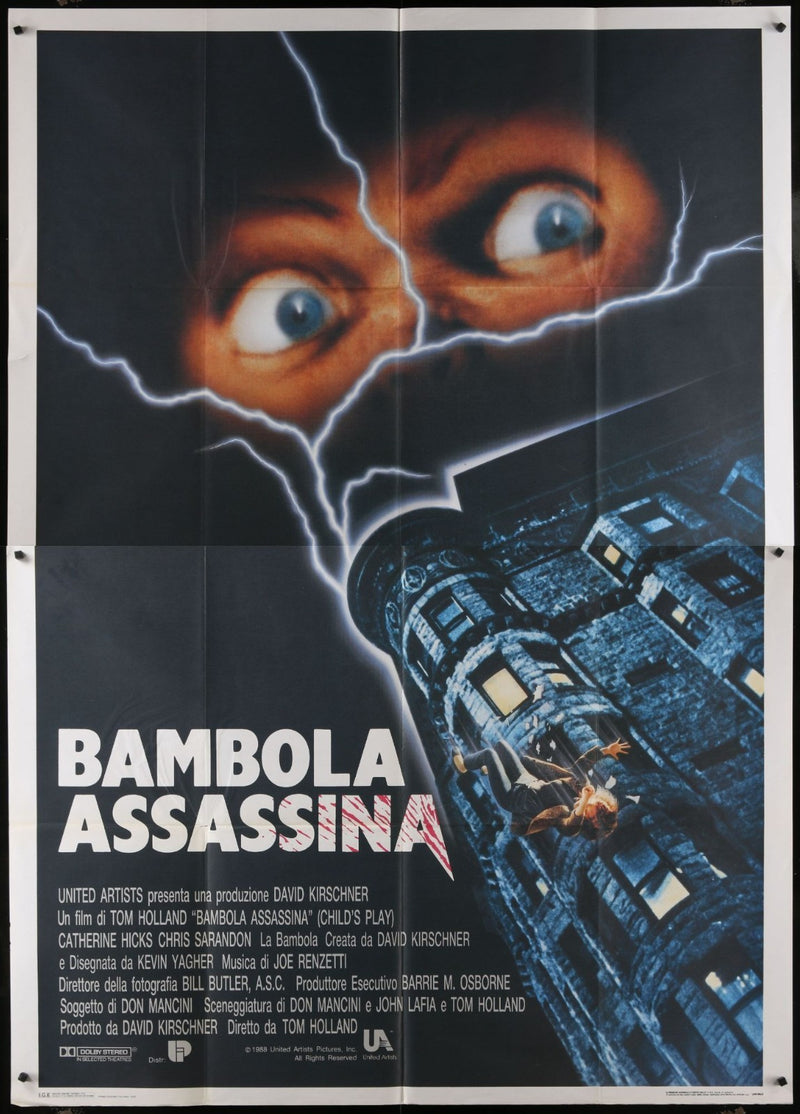 Child's Play (1988) Original Italian Two-panel Movie Poster Folded 55x78