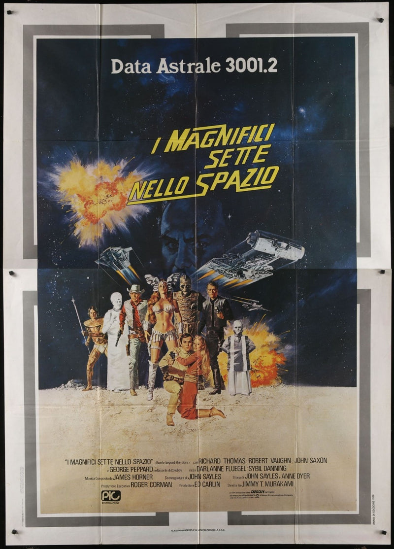 Battle Beyond the Stars (1980) Original Italian Movie Poster Folded 55x78