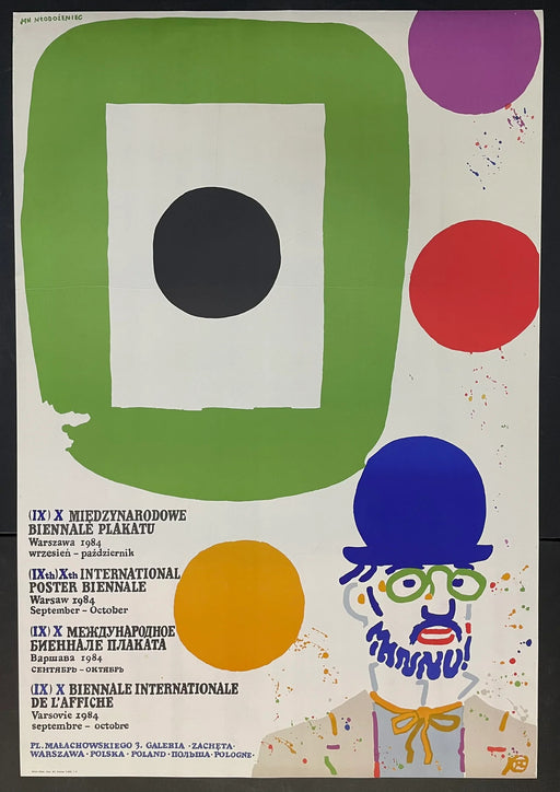 X Międzynarodowe Biennale Plakatu (1984) Original Polish Poster 26x38
