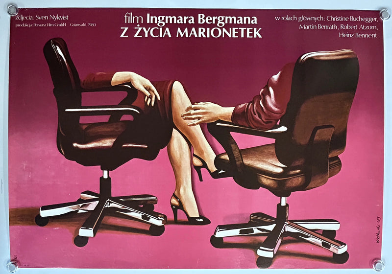 From the Life of the Marionettes (1980) Orig Polish Movie Poster Folded 27x39