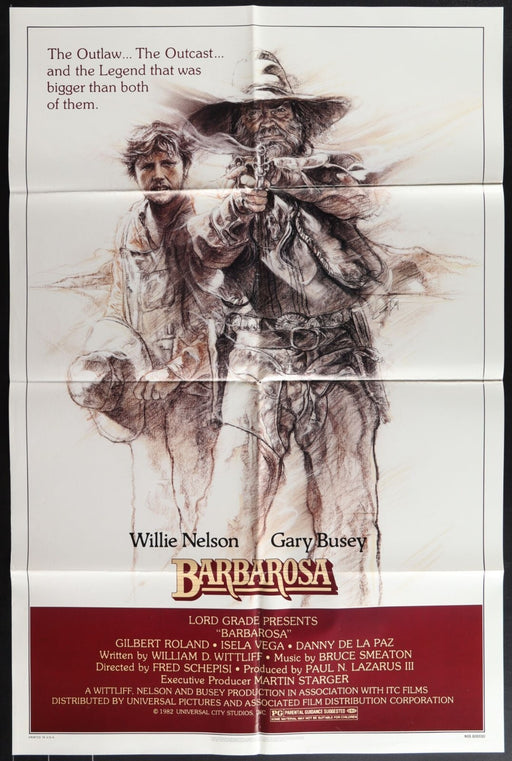 Barbarosa (1982) Original Movie Poster Folded 27x41