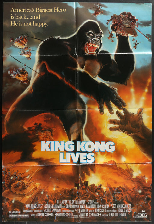 King Kong Lives (1986) Original Movie Poster F 27x40