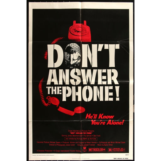 Don't Answer the Phone! (1980) Original Horror Movie Poster 27x41 Folded EM4-15