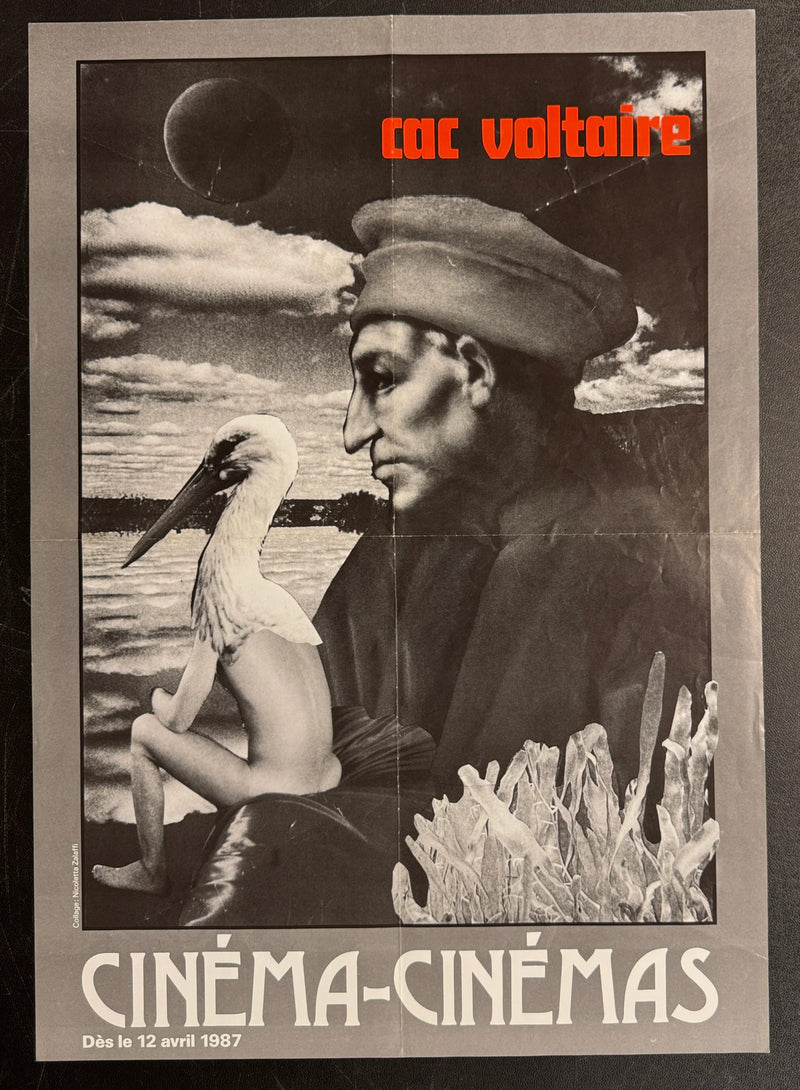 Cinéma-Cinémas (1987) CAC Voltaire French Poster Folded 15.75x22.75