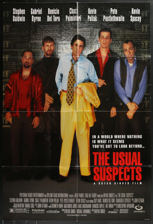 The Usual Suspects (1995) Original Movie Poster Folded 27x40