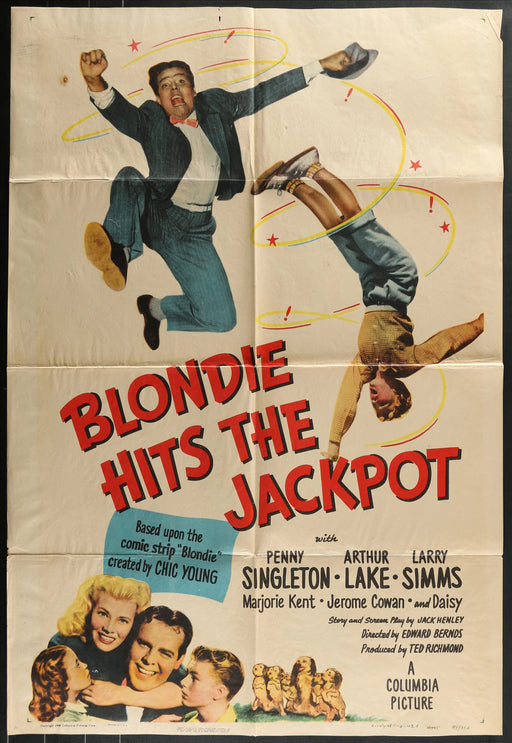 Blondie Hits the Jackpot (1949) Original Movie Poster Folded 27x41