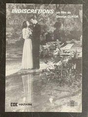 Indiscretions (1989) CAC Voltaire Original Poster 8.25x11.75