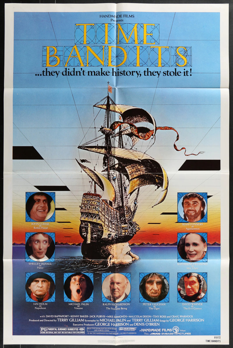 Time Bandits (1981) Original Movie Poster Folded 27x41