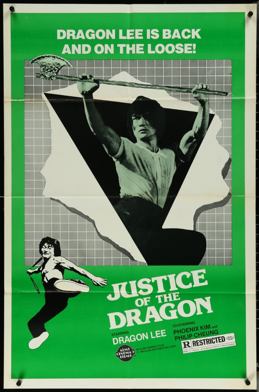 Justice of the Dragon (1982) Original Movie Poster Folded 27x41