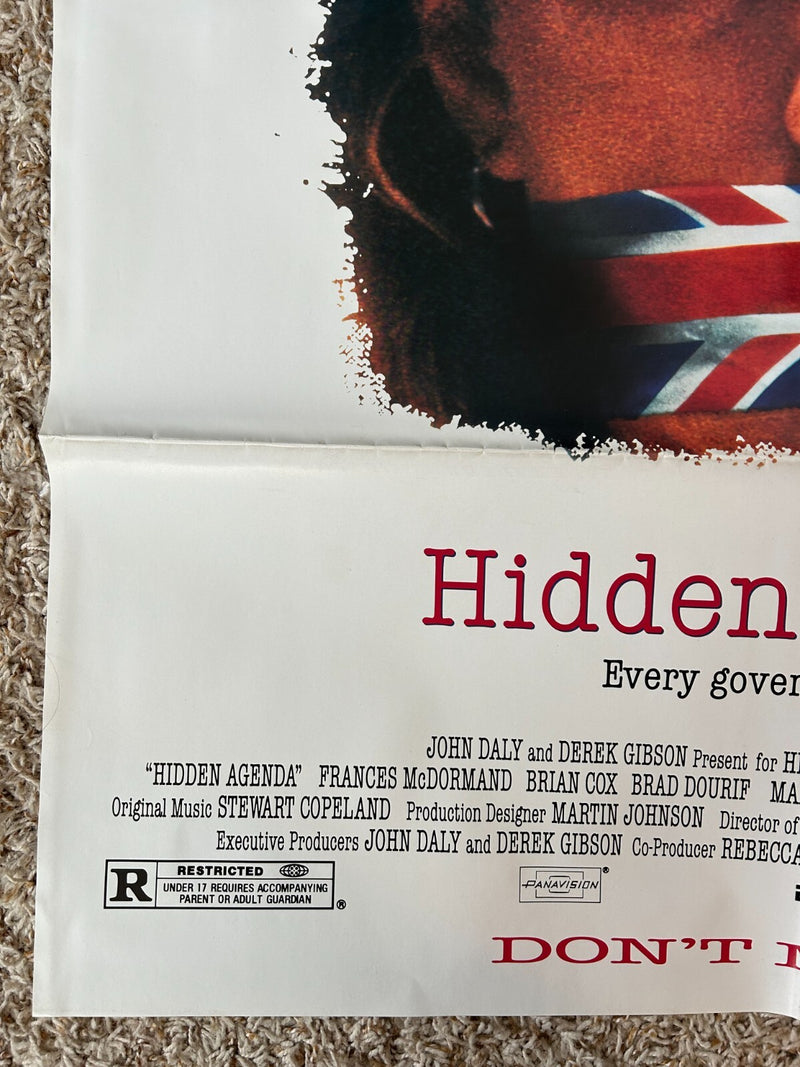 Hidden Agenda (1990) Original Movie Poster One-Sheet Folded 27x41 BP51