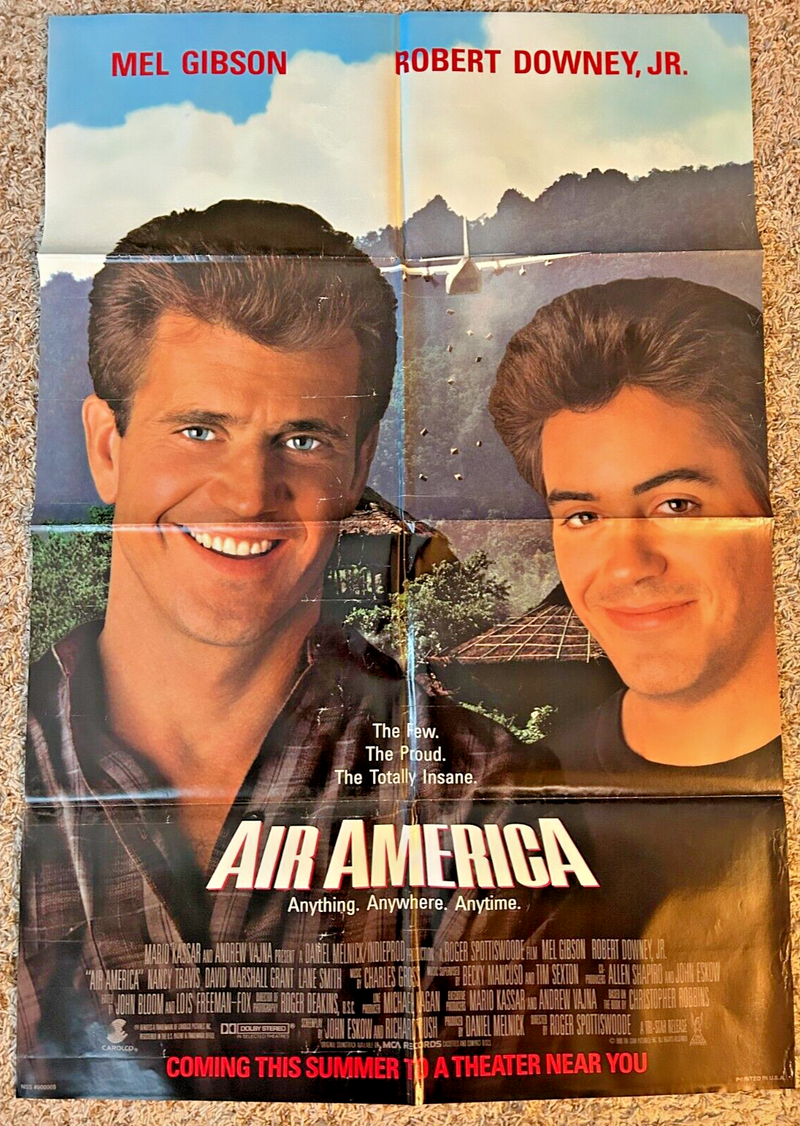 Air America (1990) Original Movie Poster One-Sheet 27x40 Folded Mel Gibson BP71