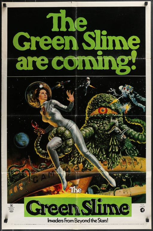 The Green Slime (1968) Original Folded Movie Poster 27x41