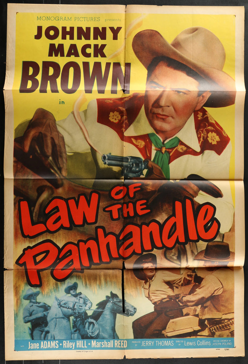 Law of the Panhandle (1949) Original Western Movie Poster Folded 27x41