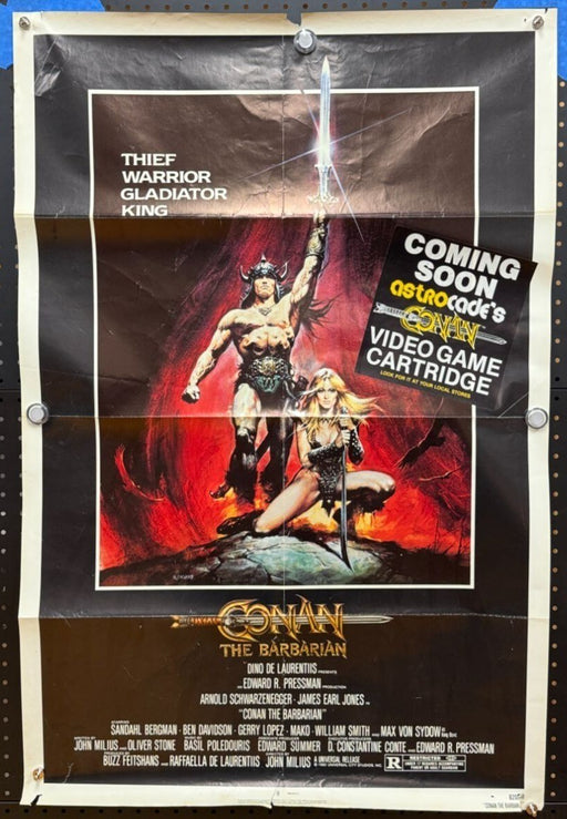 Conan The Barbarian (1982) Original Movie Poster Folded 27x41