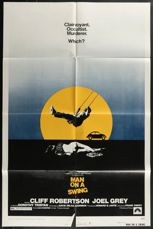 Man on a Swing (1974) Original Movie Poster Folded 27x41