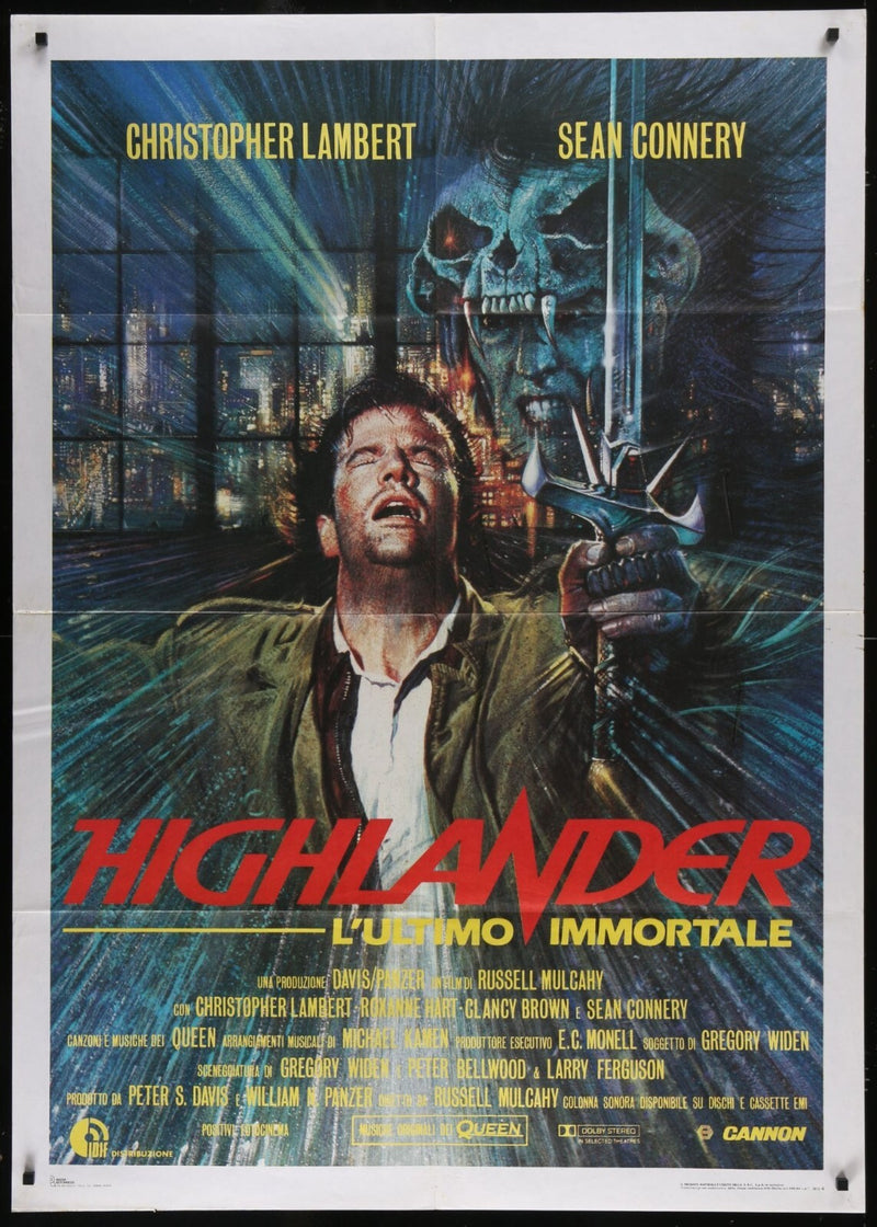 Highlander (1986) Original 1P Italian Movie Poster 39x55