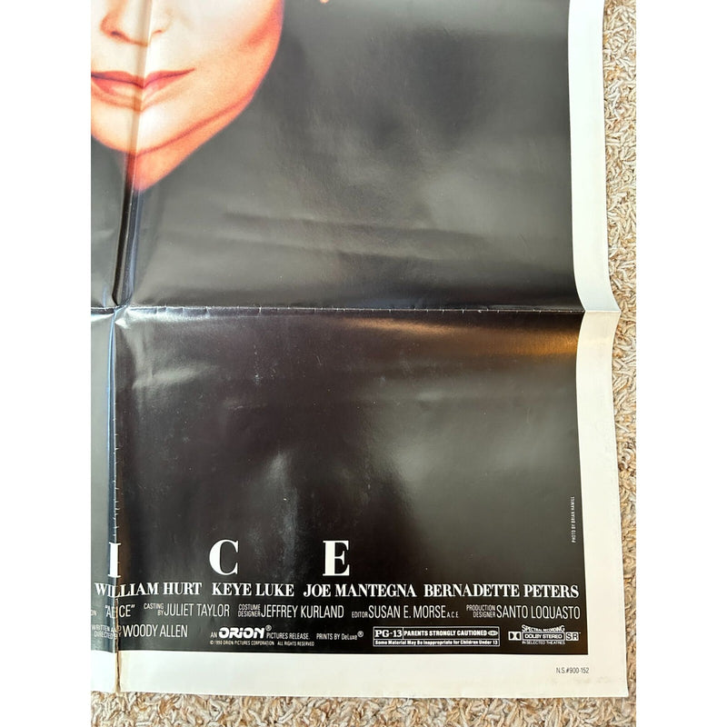Alice (1990) Original Movie Poster One-Sheet Folded 27x41 Double-Sided BP105