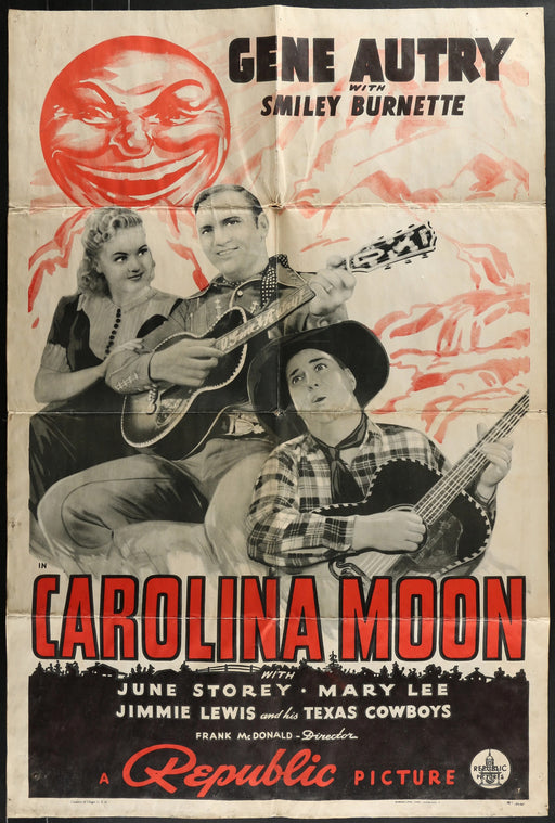 Carolina Moon (1940) Original Western Movie Poster Folded 27x41