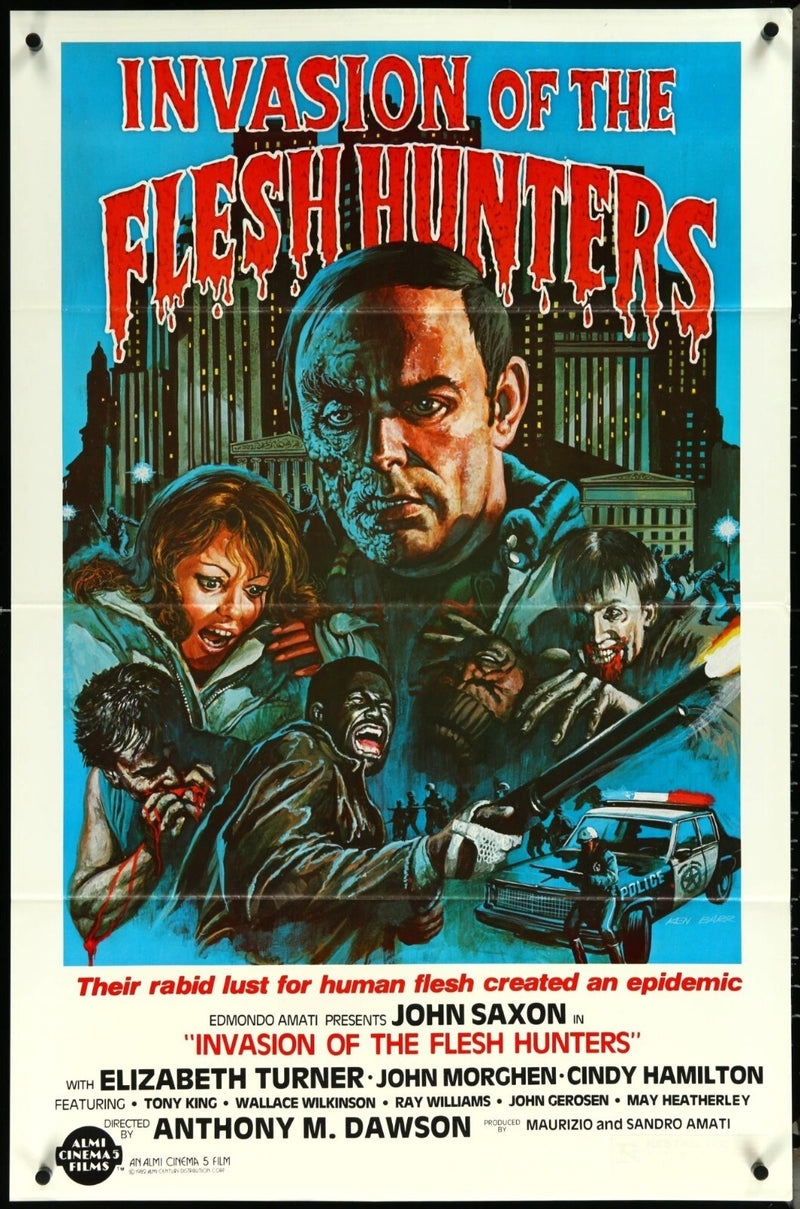 Invasion of the Flesh Hunters (1982) Original Movie Poster Folded 27x41 EM8-555