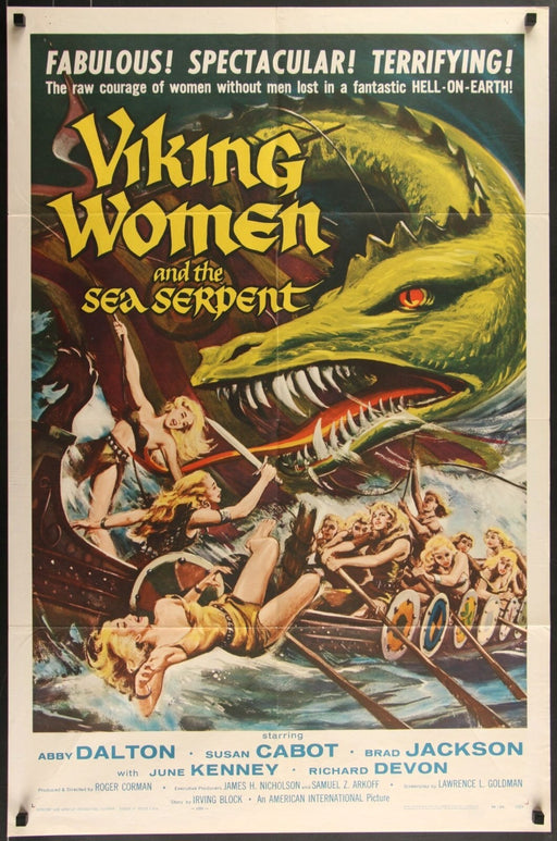 Viking Women and the Sea Serpent (1958) Original Movie Poster 27x41