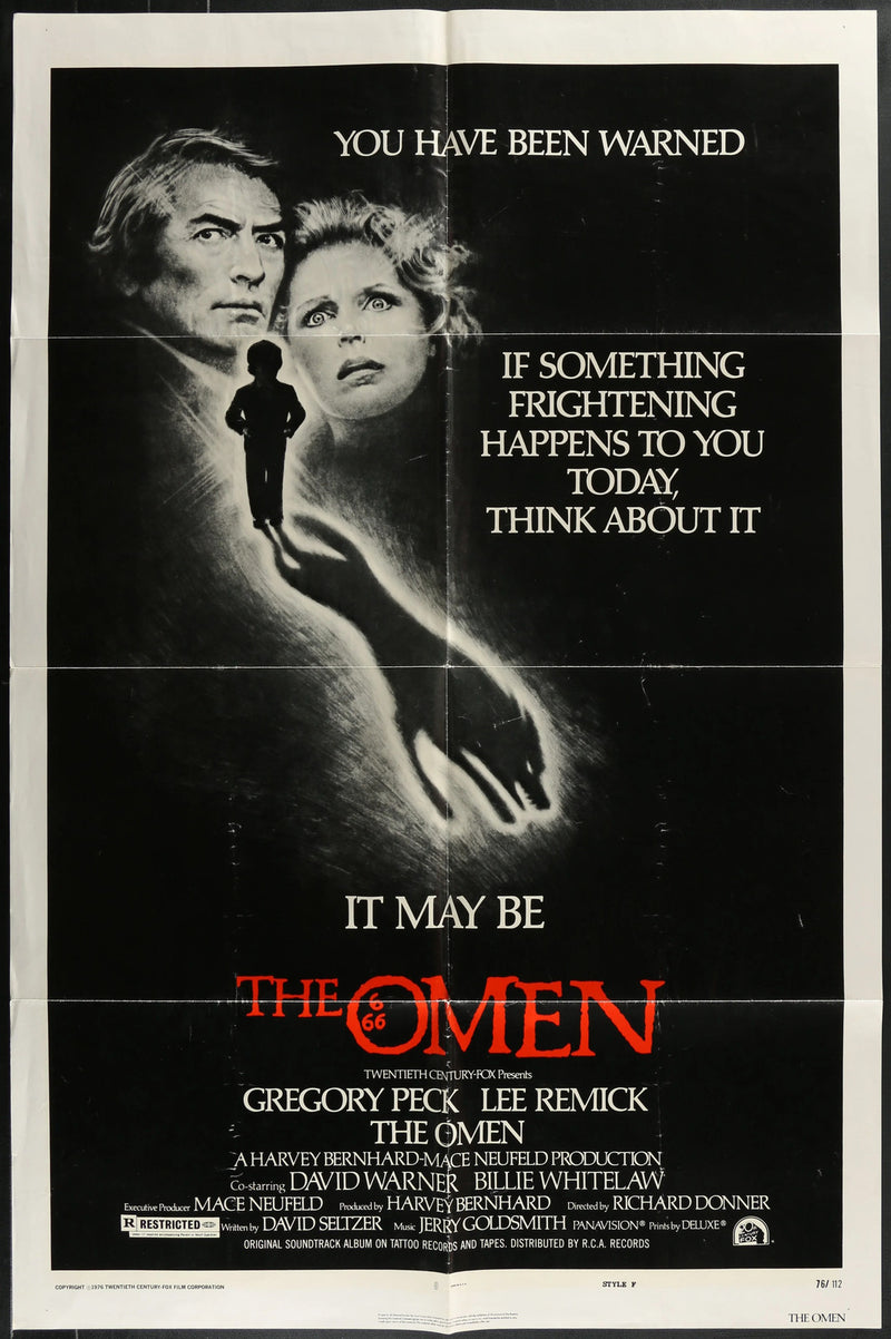 The Omen (1976) Original Movie Poster Folded 27x41