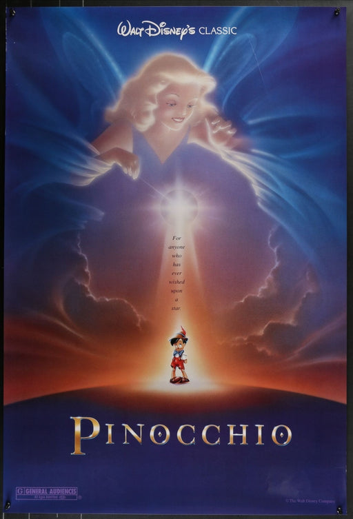 Pinocchio (R1992) Original Double-Sided Movie Poster Rolled 27x41